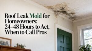 Mold staining on a home's ceiling